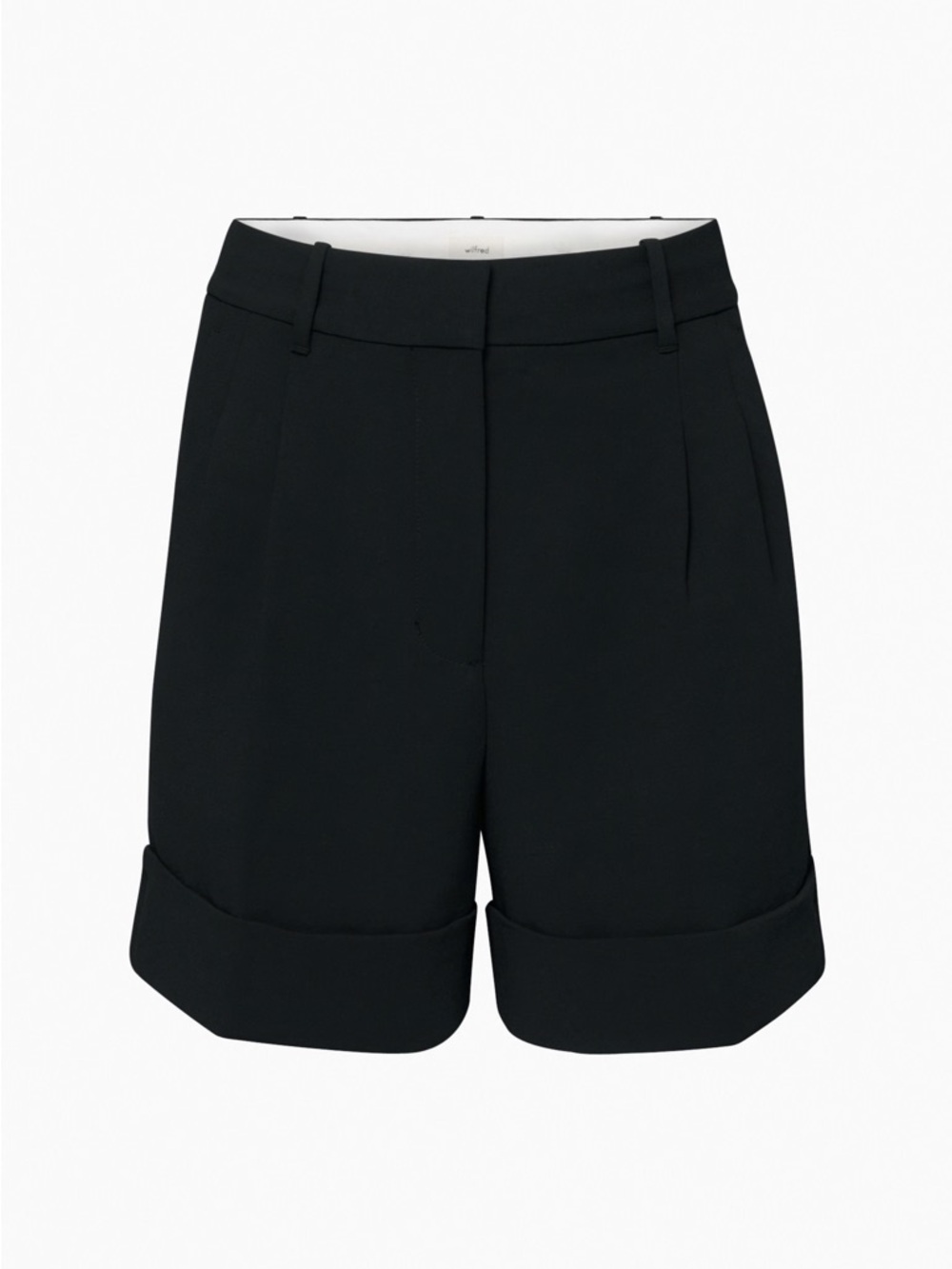 Wilfred Labyrinth Short Crepette High Waisted Cuff Bottoms Pleated Aritzia